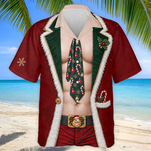 Santa Suit Tie Six Pack Christmas Golf Shirt, Golf Shirts For Men, Mens Golf Shirts