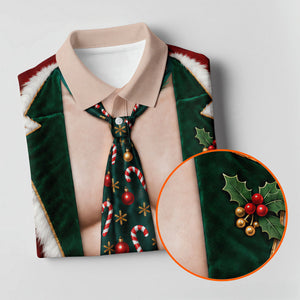 Santa Suit Tie Six Pack Christmas Golf Shirt, Womens Golf Shirts, Womens Golf Apparel