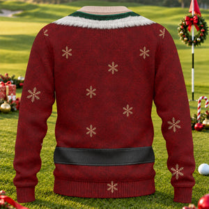 Santa Suit Tie Six Pack Ugly Christmas Sweater, Christmas Golf Gift, Golf Lover Gifts