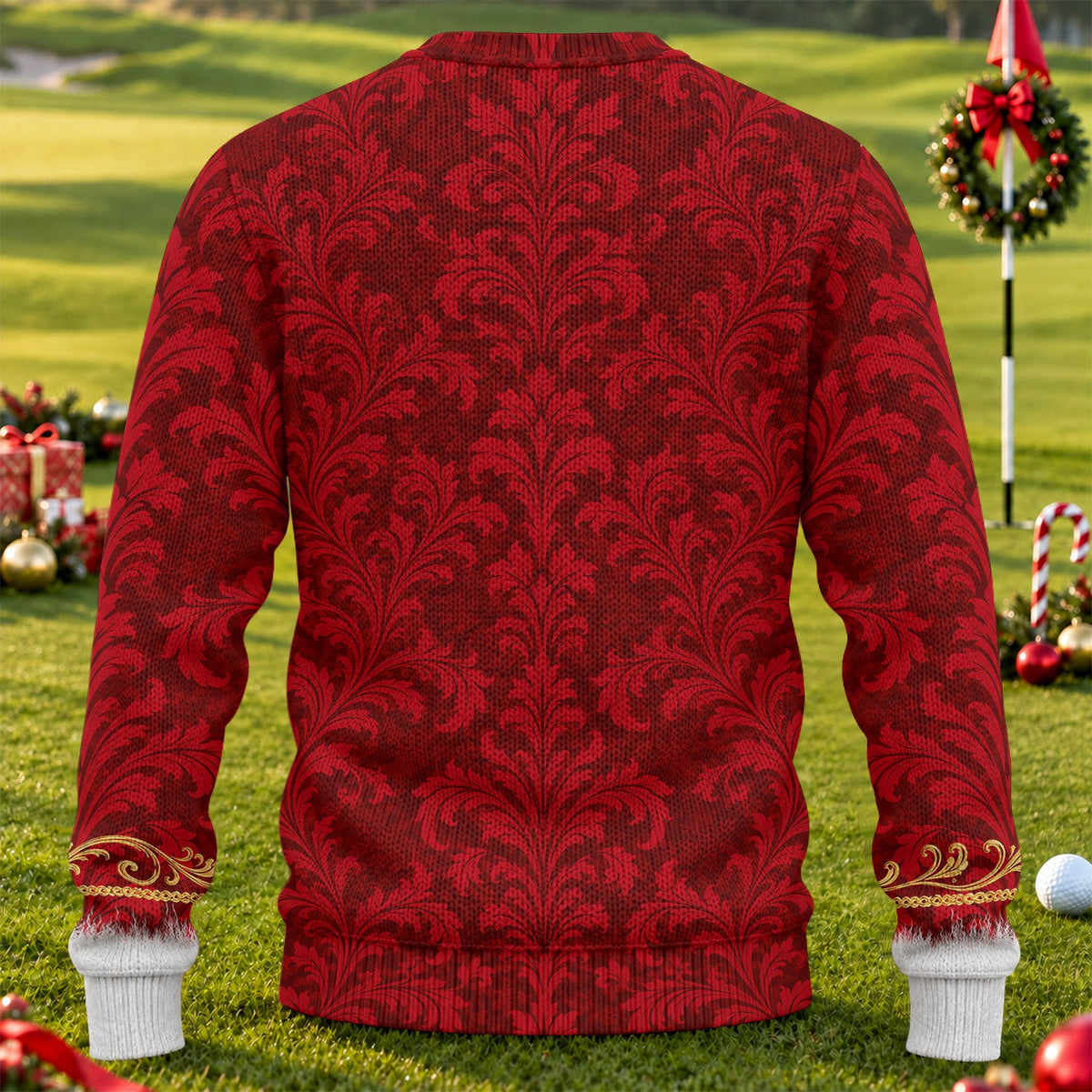 Santa's Gang Hairy Chest Ugly Christmas Sweater, Ugly Sweater Party, Golf Lover Gifts