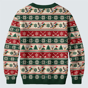 Birdies Santa Duck Sleigh Ugly Christmas Sweater, Golf Lover Gifts, Christmas Gifts