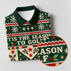 Tis The Season To Golf Christmas Golf Shirt, Womens Golf Shirts, Ladies Golf Apparel