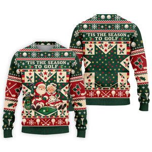 Tis The Season To Golf Christmas Golf Shirt, Funny Mens Golf Shirts, Mens Golf Polo