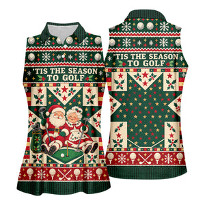 Tis The Season To Golf Christmas Golf Shirt, Womens Golf Shirts, Ladies Golf Apparel