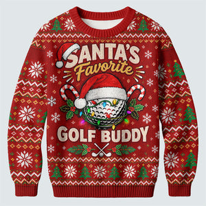 Santa's Favorite Buddy Ugly Christmas Sweater, Holiday Party Sweater, Funny Xmas Gift
