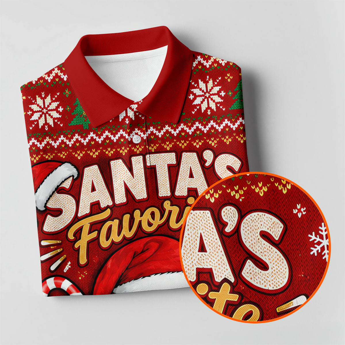 Santa's Favorite Buddy Christmas Golf Shirt, Ladies Golf Apparel, Womens Golf Apparel