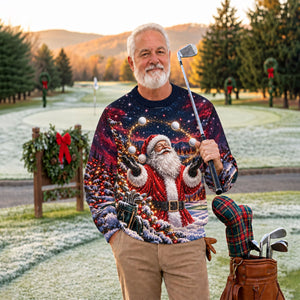 Santa Juggling Golf Balls Ugly Christmas Sweater, Ugly Sweater Party, Funny Xmas Gift