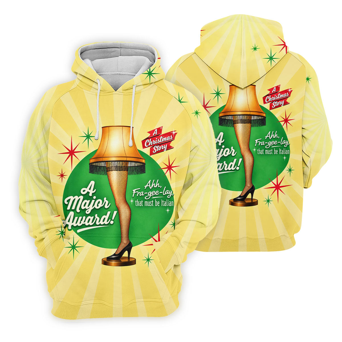Leg Lamp Major Award Christmas Golf Shirt, Mens Golf Shirts, Funny Mens Golf Shirts - Hoodie