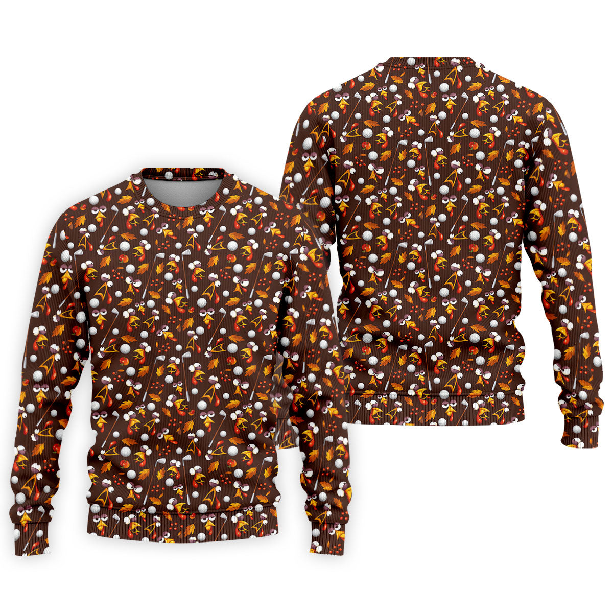 Golf Balls Turkey Fall Thanksgiving Golf Shirt, Mens Golf Shirts, Mens Golf Apparel