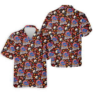 Helmet Football Fall Thanksgiving Golf Shirt, Golf Gifts For Men, Mens Golf Clothing