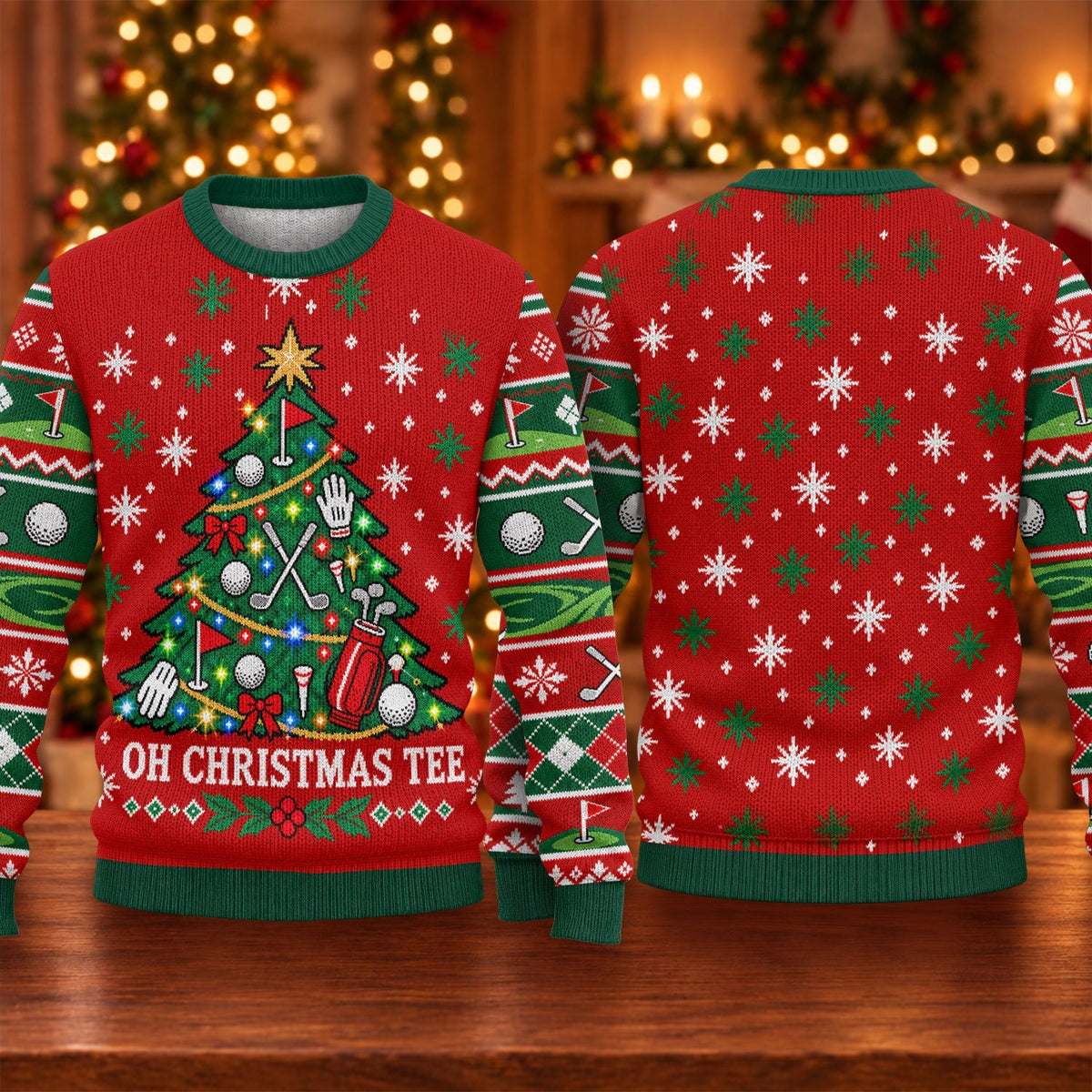 Oh Christmas Tee Ugly Christmas Sweater, Christmas Golf Gift, Funny Christmas Outfit - View 5
