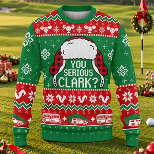 You Serious Clark Ugly Christmas Sweater, Ugly Sweater Party, Holiday Party Sweater - View 1