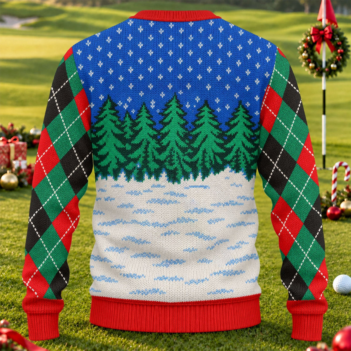 Golf Sucks Santa Ugly Christmas Sweater, Ugly Sweater Party, Funny Christmas Outfit - View 2