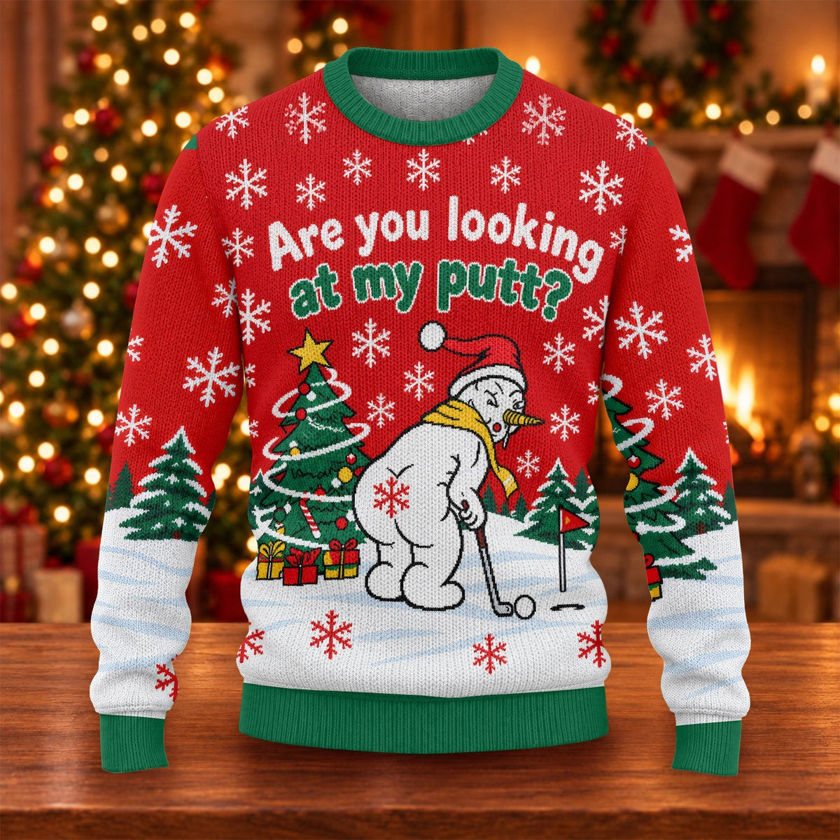 Are You Looking At My Putt Ugly Christmas Sweater, Golf Lover Gifts, Funny Xmas Gift - View 6