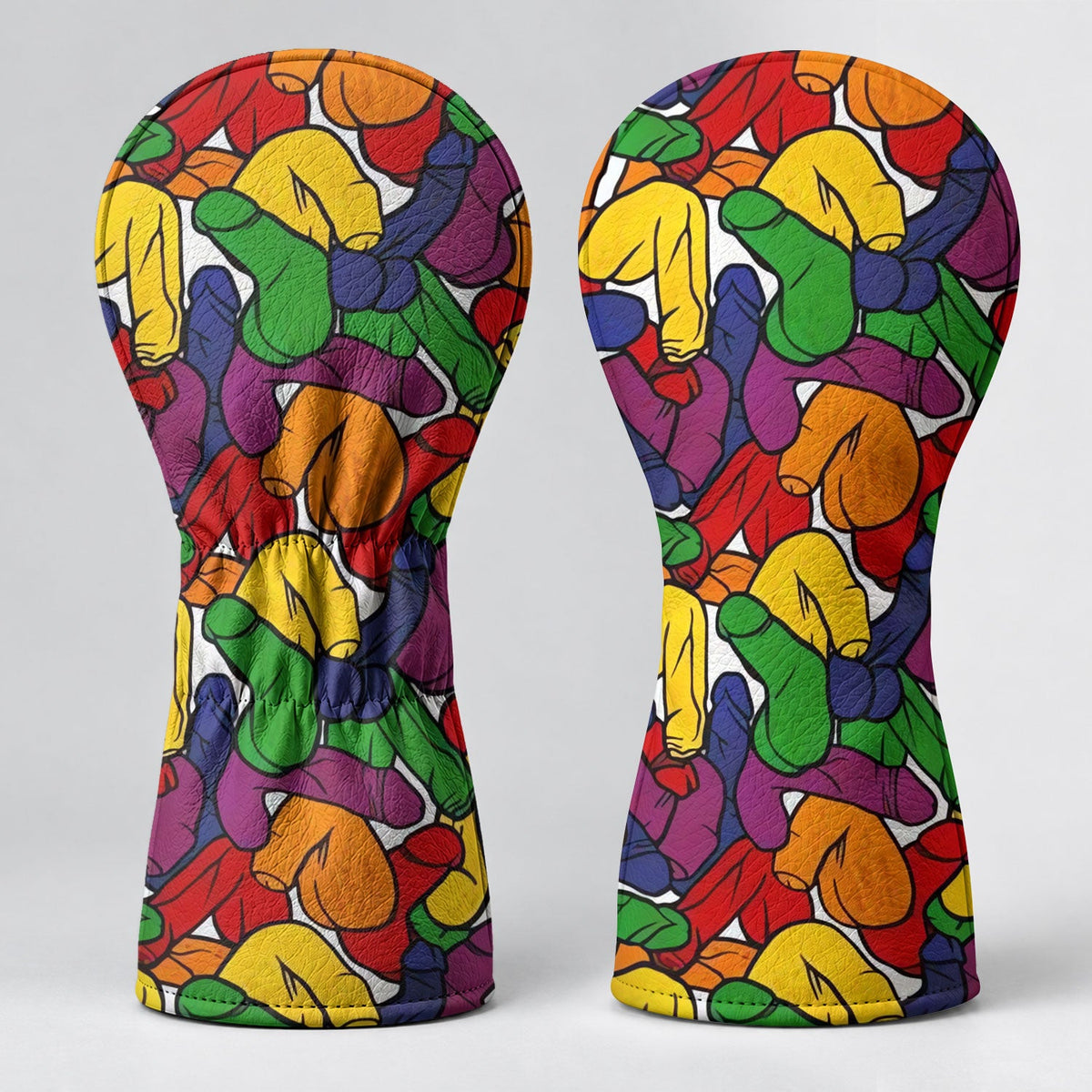 LGBTQ Pride Colors Adult Humor Golf Headcover, Golf Club Head Covers, Fun Golf Gift