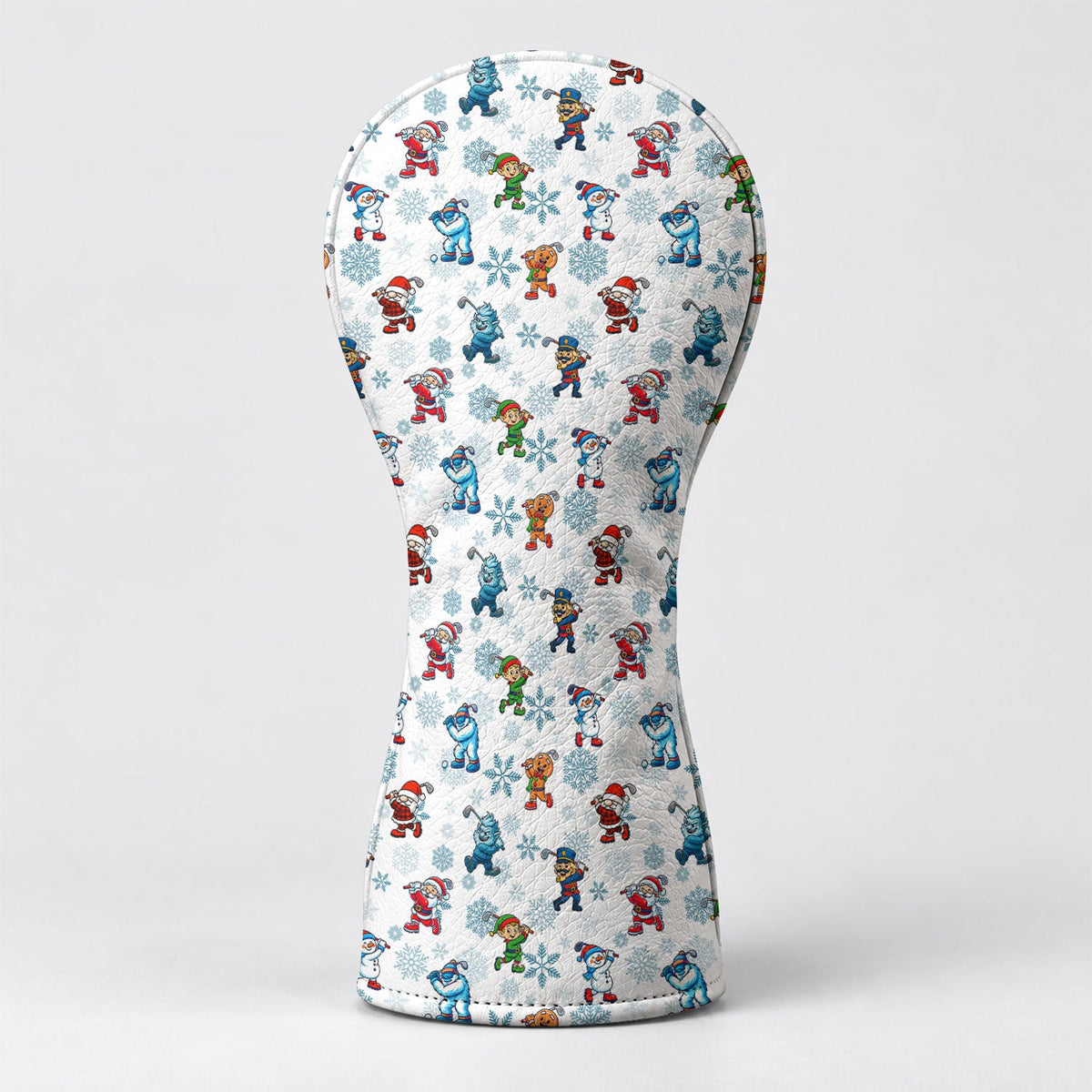 Christmas Characters Golf Pose Pattern Golf Head Cover, Golf Club Covers, Golfer Gift