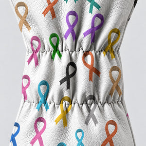 Cancer Sucks In Every Color White Golf Head Cover, Cancer Awareness Gift, Golfer Gift