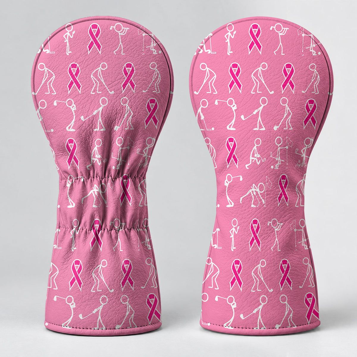 Stick Figure Golfer Breast Cancer Pink Golf Head Cover, Golf Gift Ideas, Gift For Him