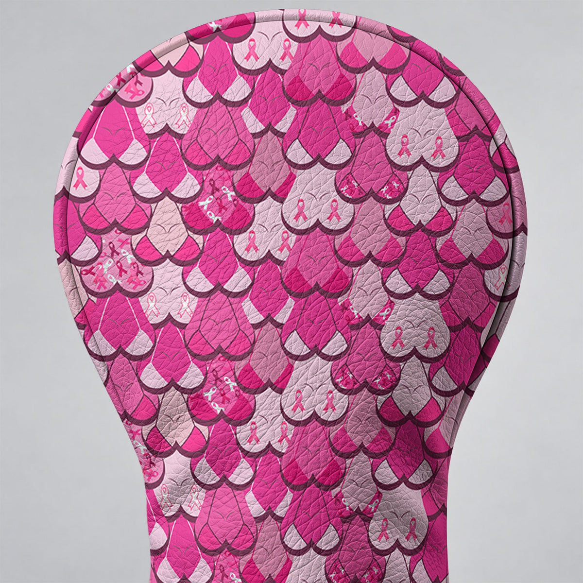 Pink Breast Cancer Ribbon Scale Pattern Golf Headcover, Driver Head Cover, Golf Gift
