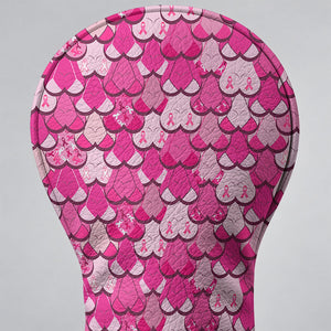 Pink Breast Cancer Ribbon Scale Pattern Golf Headcover, Driver Head Cover, Golf Gift