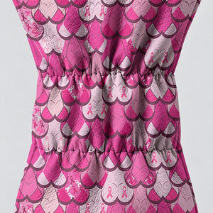 Pink Breast Cancer Ribbon Scale Pattern Golf Headcover, Driver Head Cover, Golf Gift