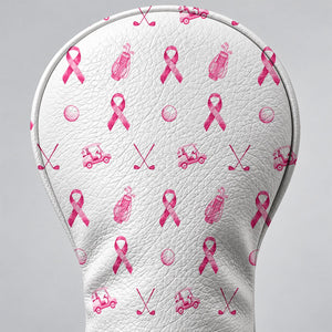 Pink Ribbon Breast Cancer Awareness Golf Head Cover, Ladies Golf Gift, Gift For Her