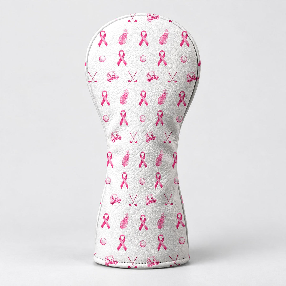 Pink Ribbon Breast Cancer Awareness Golf Head Cover, Ladies Golf Gift, Gift For Her