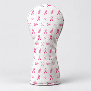 Pink Ribbon Breast Cancer Awareness Golf Head Cover, Ladies Golf Gift, Gift For Her