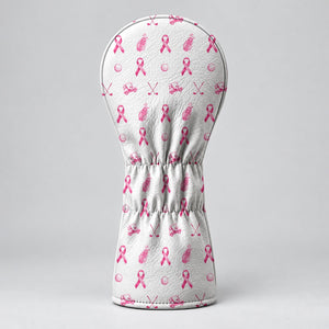 Pink Ribbon Breast Cancer Awareness Golf Head Cover, Ladies Golf Gift, Gift For Her