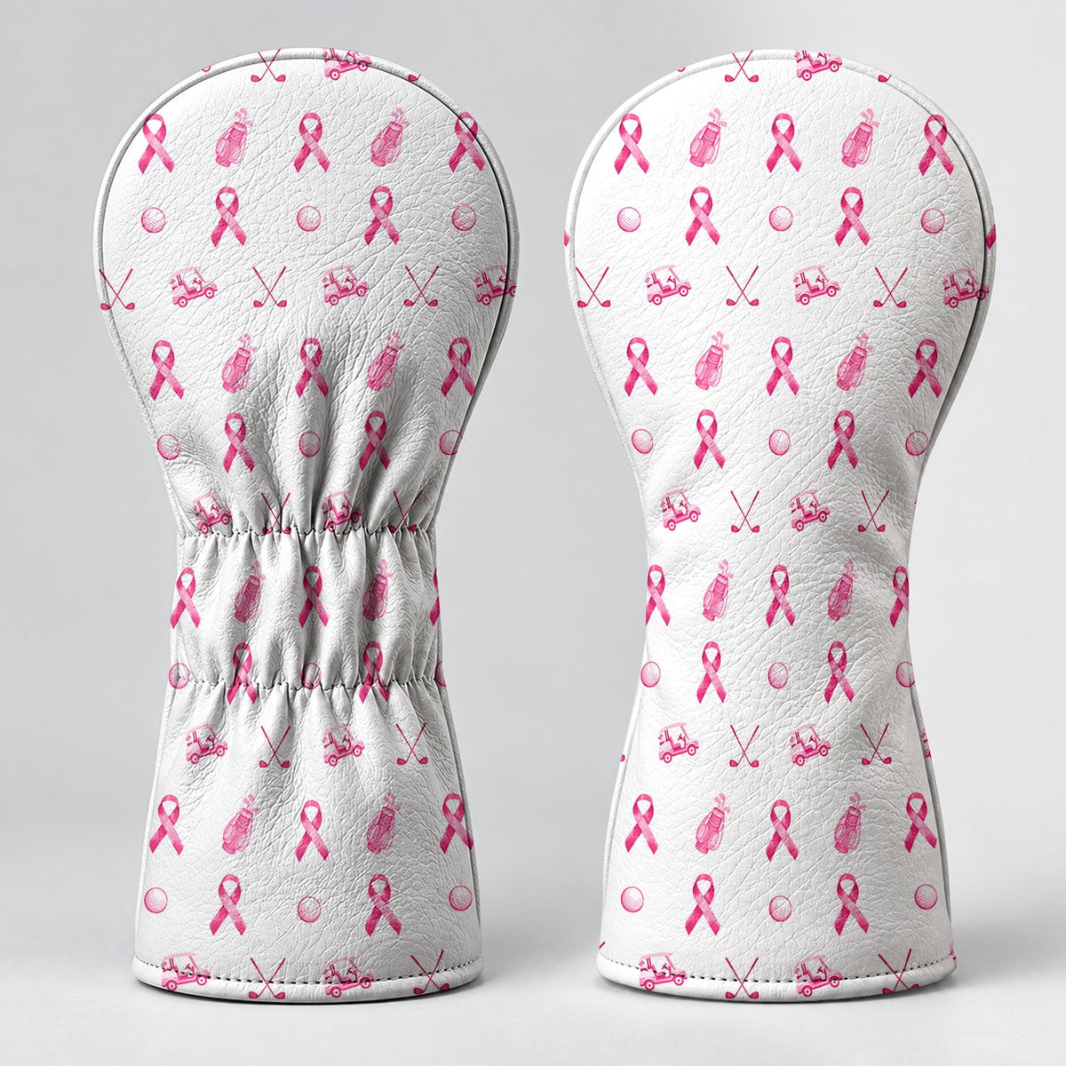 Pink Ribbon Breast Cancer Awareness Golf Head Cover, Ladies Golf Gift, Gift For Her