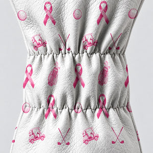 Pink Ribbon Breast Cancer Awareness Golf Head Cover, Ladies Golf Gift, Gift For Her