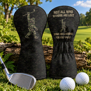 Not All Who Wander Are Lost Camo Bigfoot Headcover, Golf Gift For Men, Fun Golf Gift