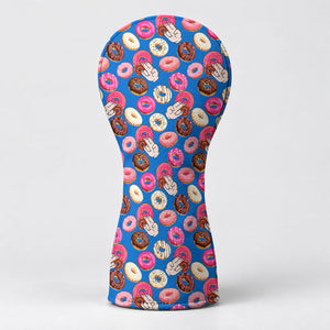Funny Donut Adult Humor Blue And Pink Golf Head Cover, Gift For Golfers, Golfer Gift