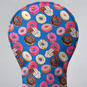 Funny Donut Adult Humor Blue And Pink Golf Head Cover, Gift For Golfers, Golfer Gift