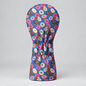 Funny Donut Adult Humor Blue And Pink Golf Head Cover, Gift For Golfers, Golfer Gift