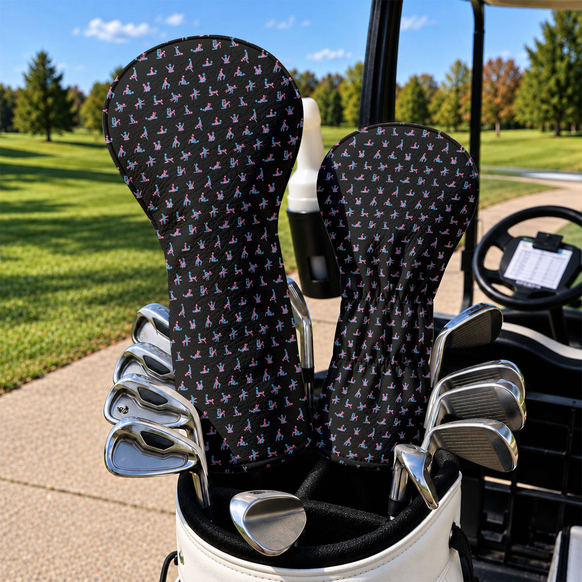 Funny Stick Figure Naughty Position Golf Head Cover, Golf Gifts For Him, Driver Cover