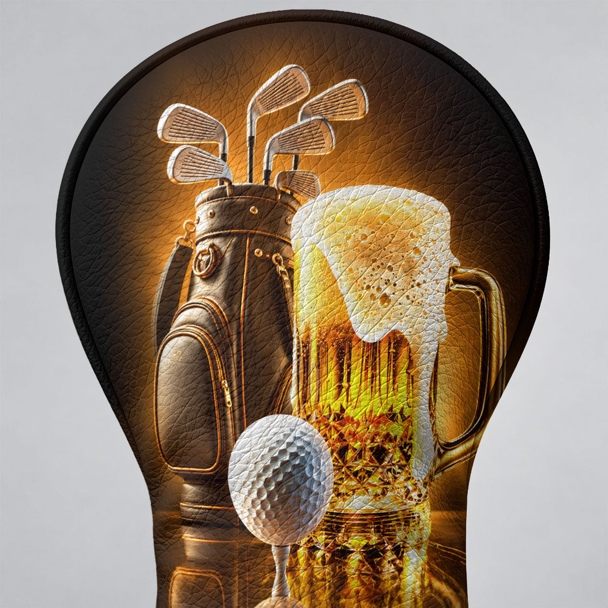 Birdie Bogey Eagle Par Golf And Beer Golf Head Cover, Golf And Beer Gift, Golf Gift
