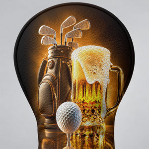 Birdie Bogey Eagle Par Golf And Beer Golf Head Cover, Golf And Beer Gift, Golf Gift