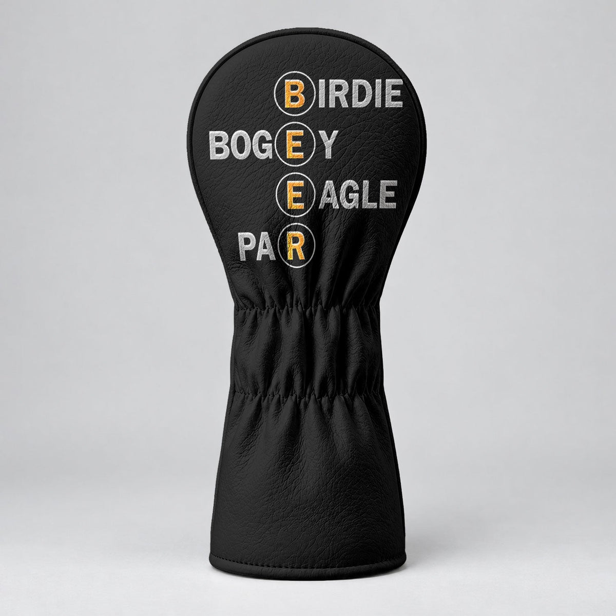 Birdie Bogey Eagle Par Golf And Beer Golf Head Cover, Golf And Beer Gift, Golf Gift