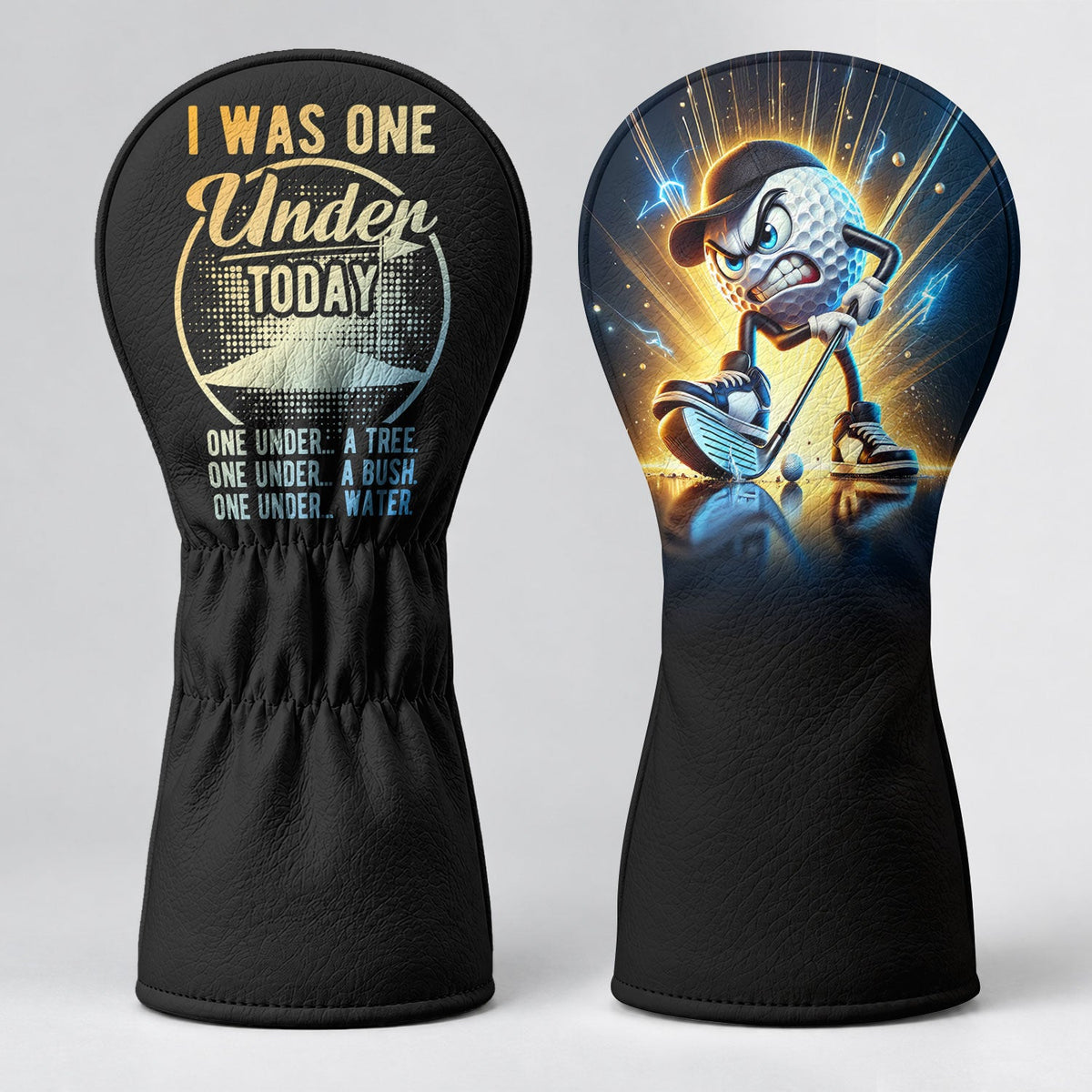 I Was One Under Today Funny Golf Ball Golf Head Cover, Driver Head Cover, Golfer Gift
