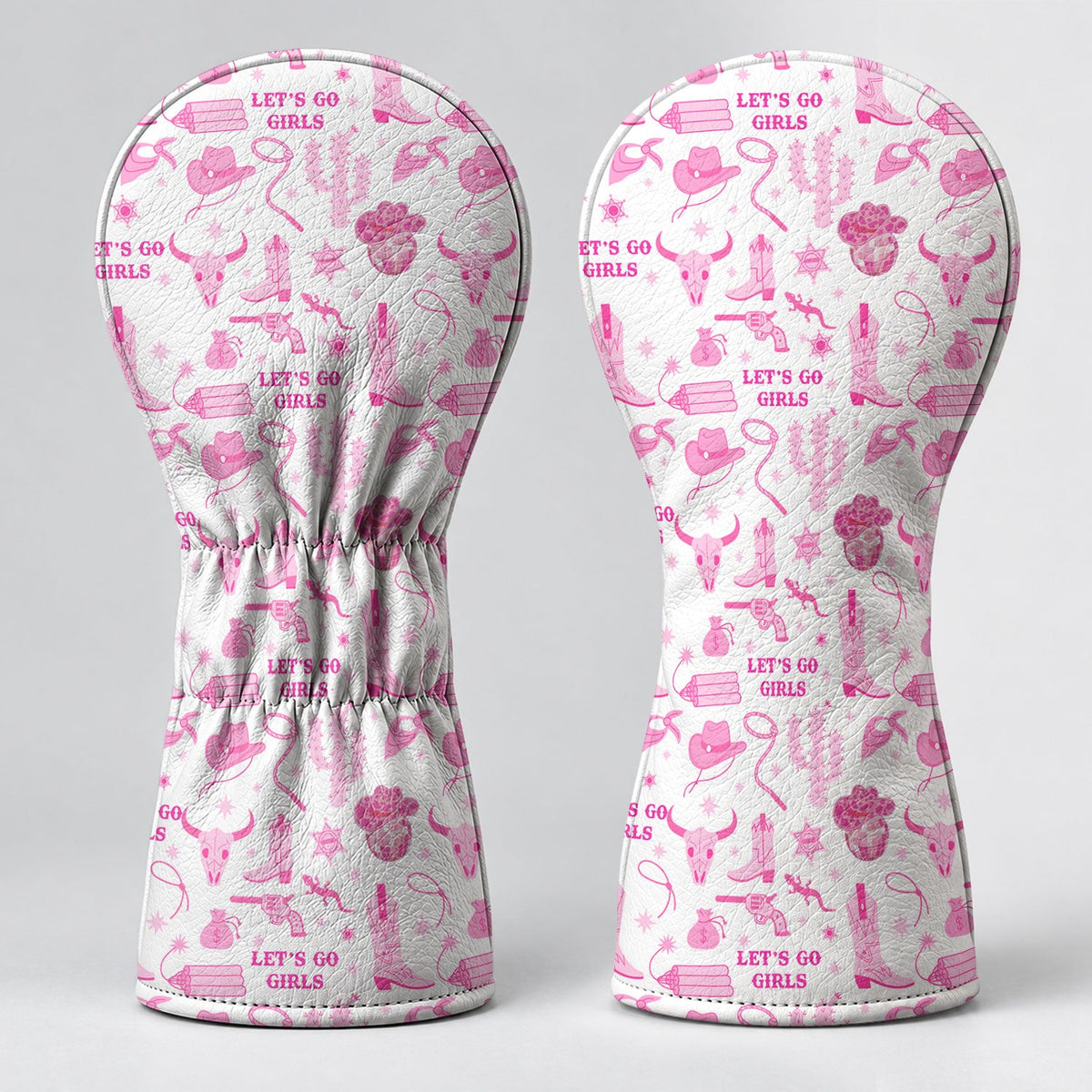 Let's Go Girls Pink Cowgirl Golf Head Cover, Golf Gifts For Women, Ladies Golf Gift