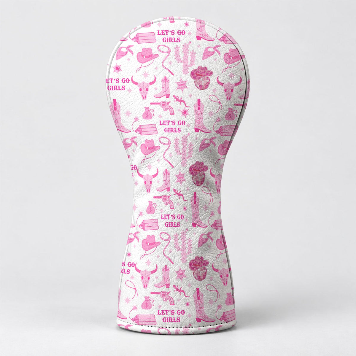 Let's Go Girls Pink Cowgirl Golf Head Cover, Golf Gifts For Women, Ladies Golf Gift