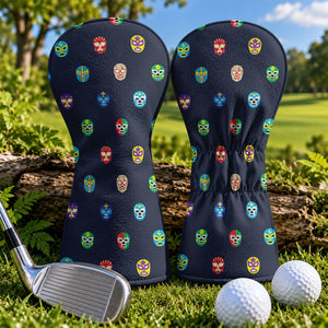 Lucha Libre Mask Cinco De Mayo Golf Head Cover, Fiesta Golf Gift, Golf Gifts For Him