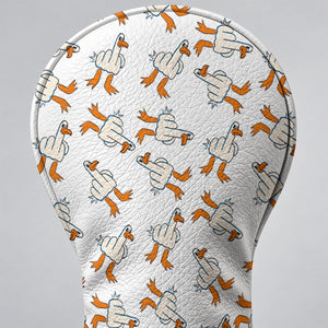 Middle Finger Duck Pattern Funny Golf Head Cover, Driver Headcover, Golf Club Covers