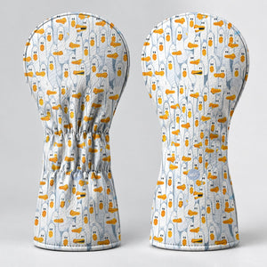 Mine Mine Mine Seagull Beach Pattern Golf Head Cover, Gift For Golfers, Fun Golf Gift
