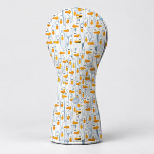 Mine Mine Mine Seagull Beach Pattern Golf Head Cover, Gift For Golfers, Fun Golf Gift