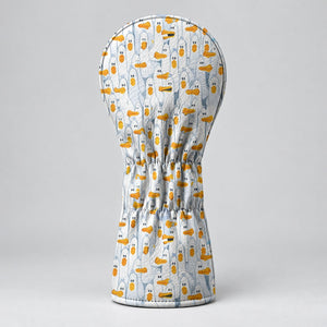 Mine Mine Mine Seagull Beach Pattern Golf Head Cover, Gift For Golfers, Fun Golf Gift