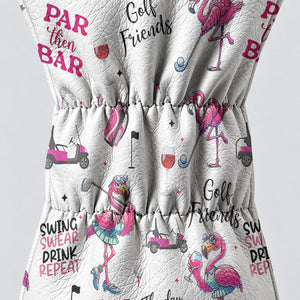 Par Then Bar Pink Flamingo Golf Headcover, Gift For Women Golfers, Ladies Golf Gift