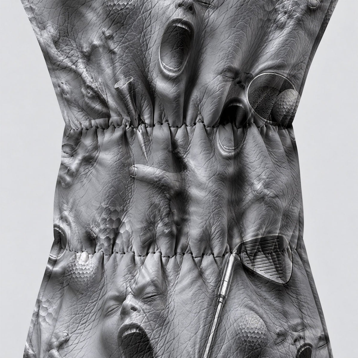 Screaming Face All Over Graphic Golf Head Cover, Golf Gifts For Him, Golf Club Covers