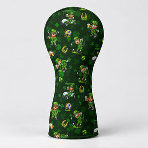 St Patrick's Day Leprechaun Golf Pose Golf Head Cover, Irish Golf Gift, Gift For Him